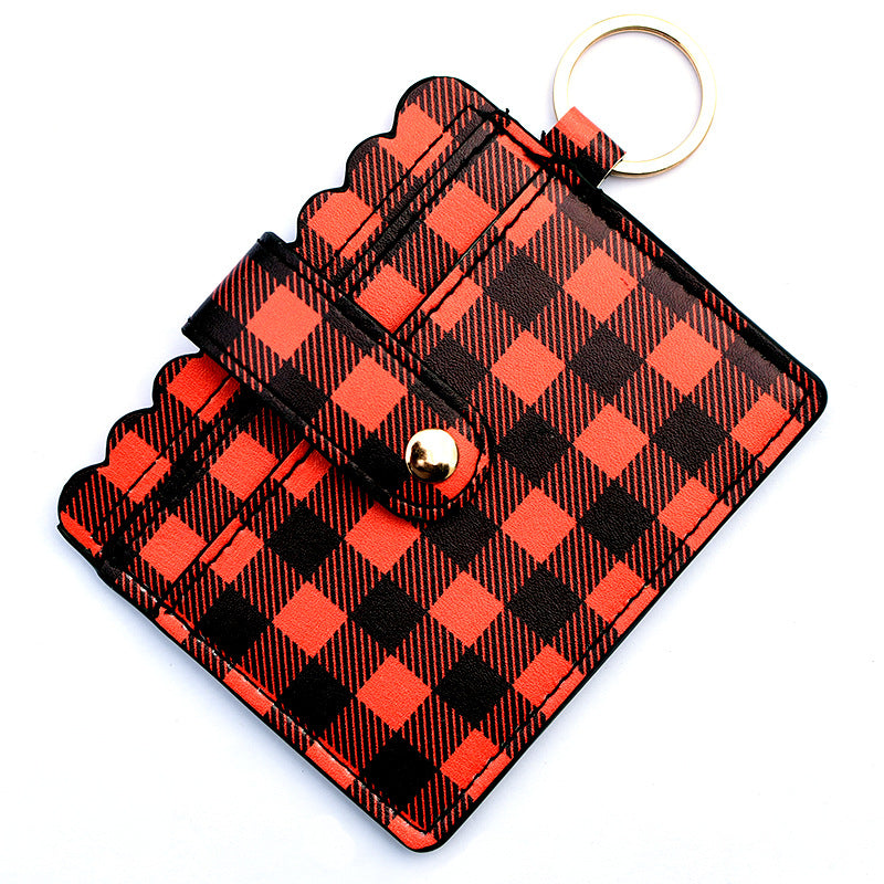 Wholesale PU Leather Leopard Purse Keychain